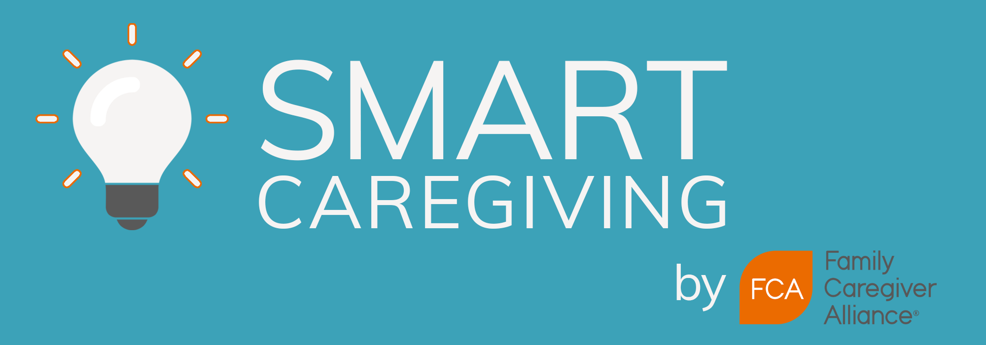 Light bulb image with the words Smart Caregiving by FCA